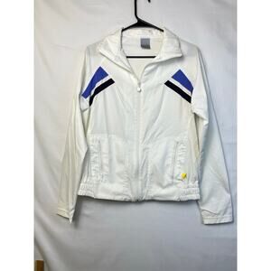 Nike Womens XL White Retro Full Zip Play Up Sportswear Track Tennis Top 251329